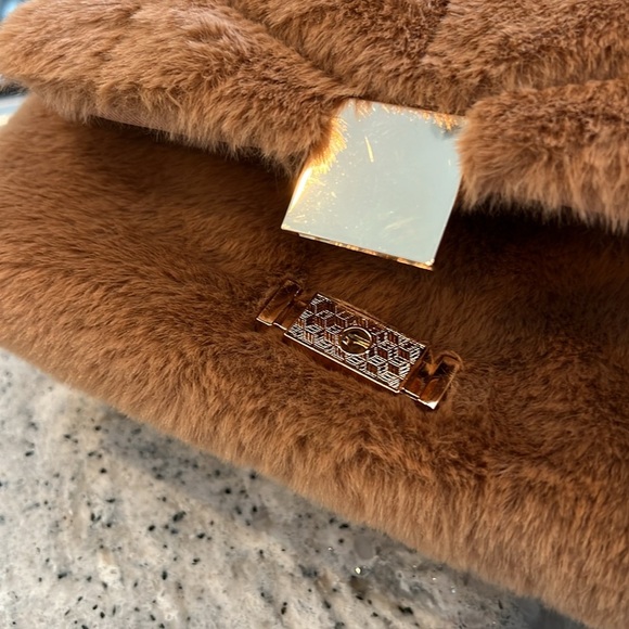 A New Day Brown Faux Fur Crossbody Bag - Picture 4 of 5